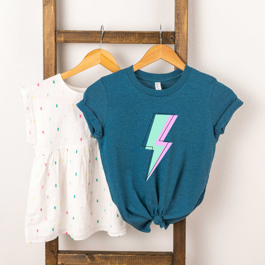 Layered Lightning Bolt | Youth Short Sleeve Crew Neck