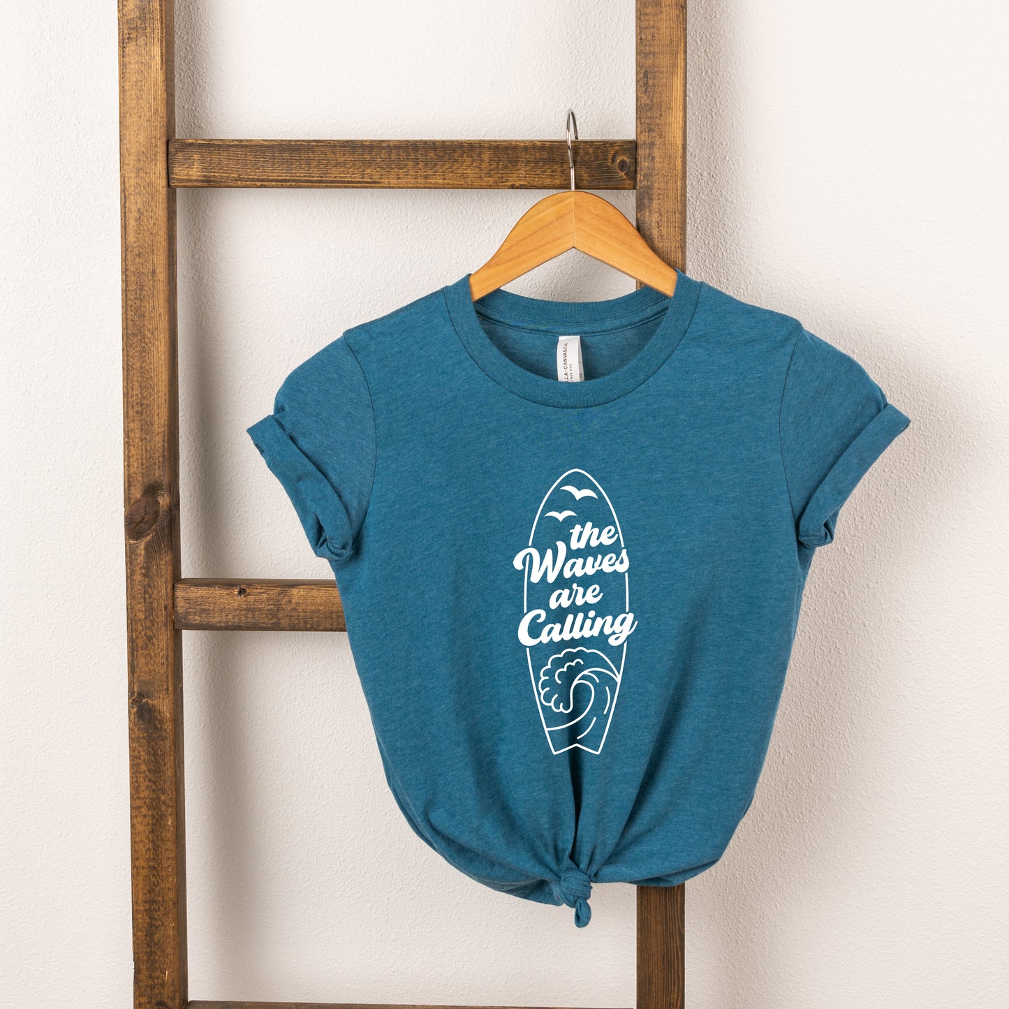 The Waves Are Calling Ocean Surf | Toddler Short Sleeve Crew Neck