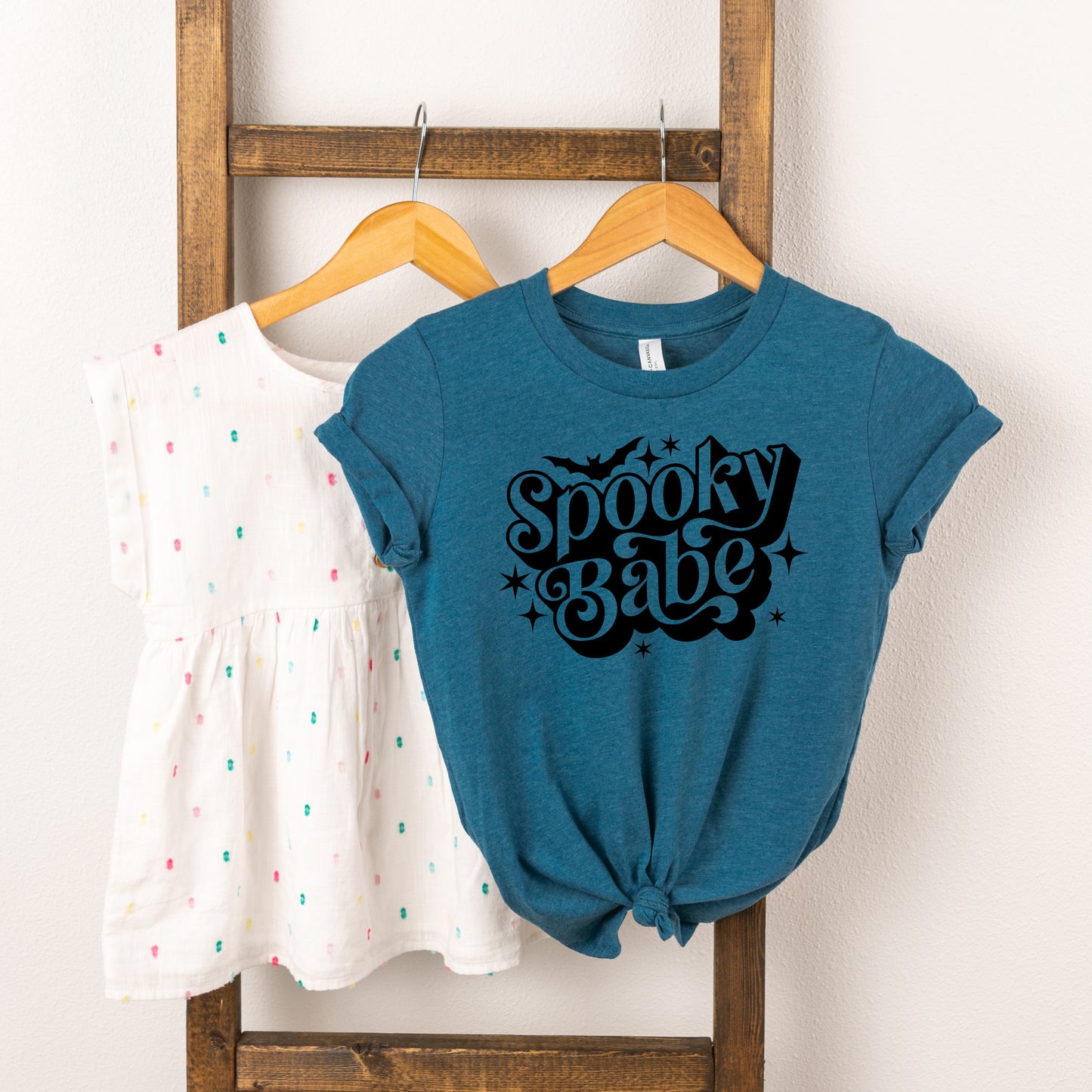 Spooky Babe Bats | Toddler Short Sleeve Crew Neck