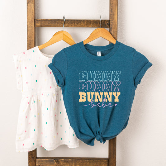 Bunny Babe Cursive | Toddler Short Sleeve Crew Neck