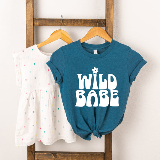 Wild Babe Flower | Toddler Short Sleeve Crew Neck