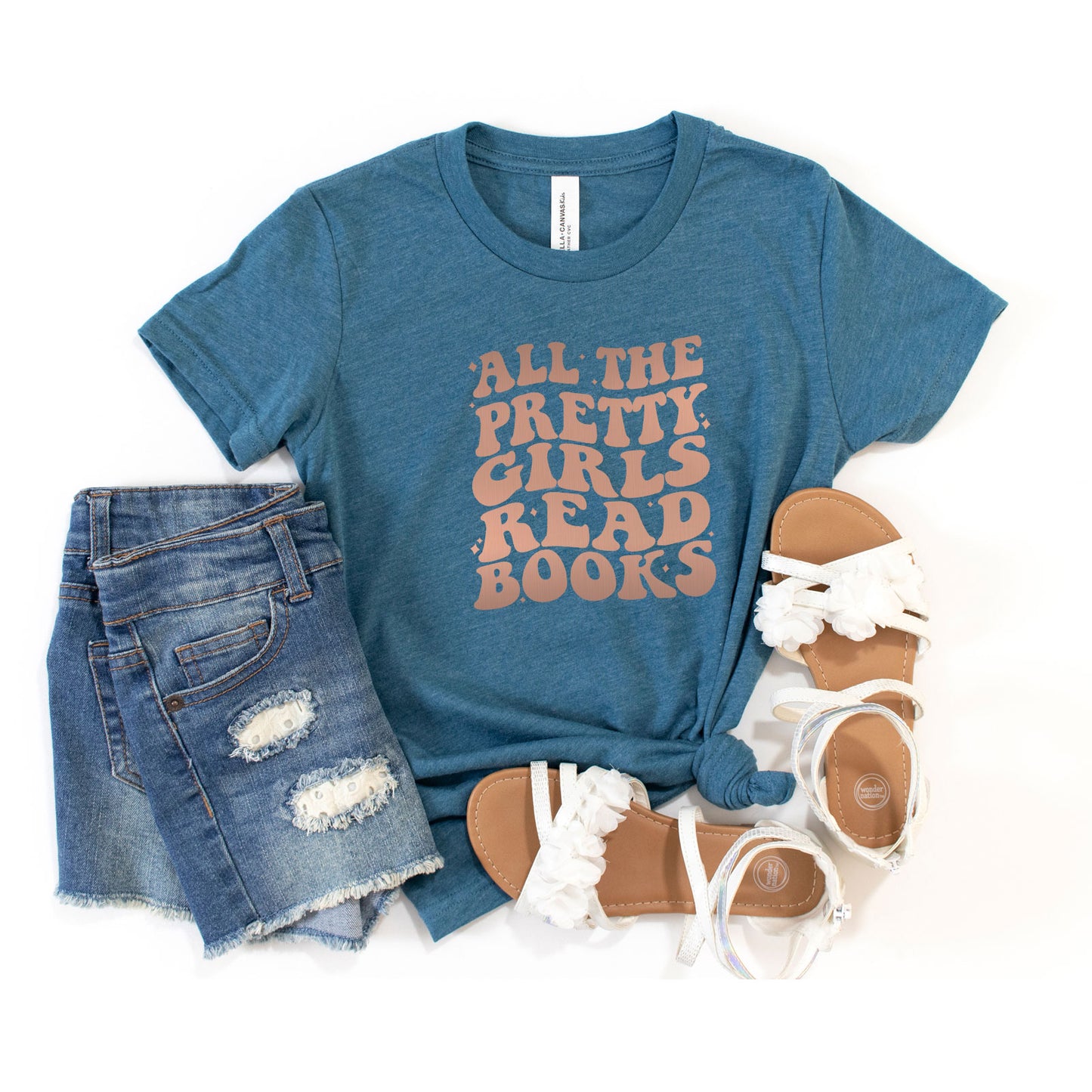 Pretty Girls Read Books | Youth Short Sleeve Crew Neck