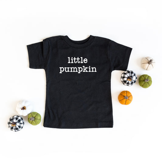 Little Pumpkin Typewriter | Toddler Short Sleeve Crew Neck