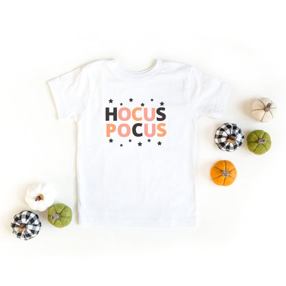 Hocus Pocus Colorful Stars | Toddler Short Sleeve Crew Neck