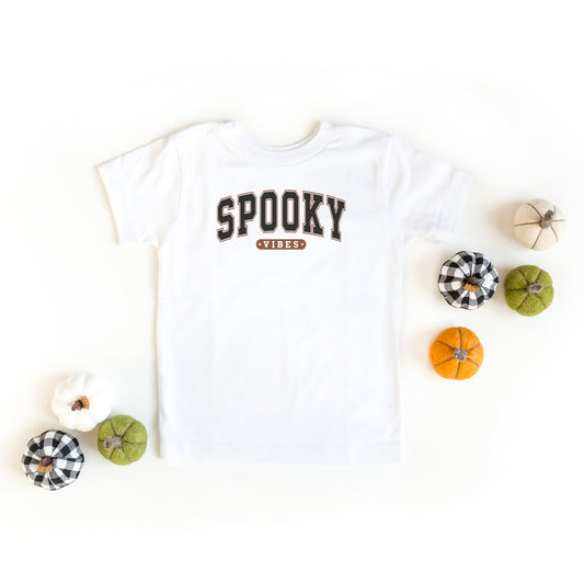 Varsity Spooky Vibes | Toddler Short Sleeve Crew Neck