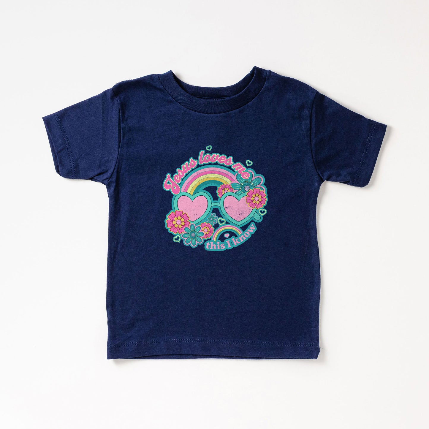 Jesus Loves Me Sunglasses | Toddler Short Sleeve Crew Neck