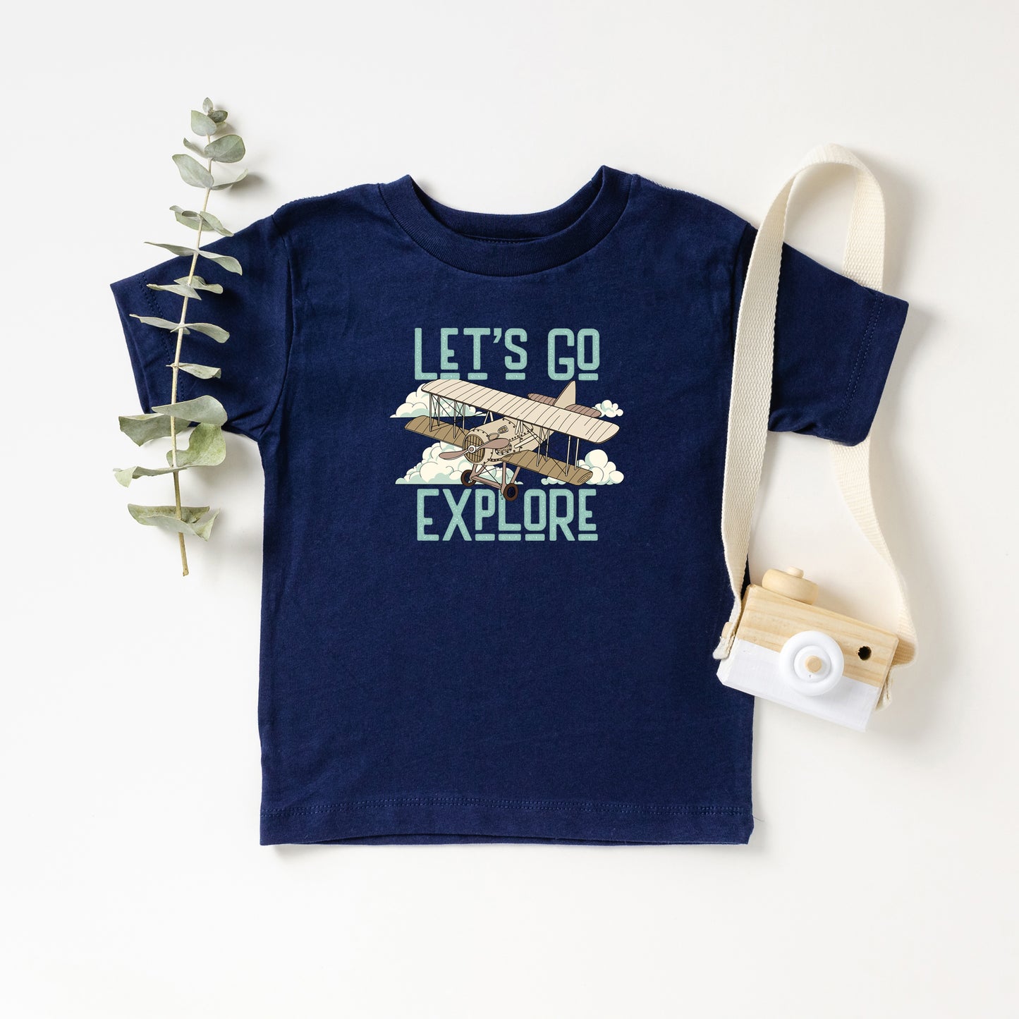 Let's Go Explore | Toddler Short Sleeve Crew Neck