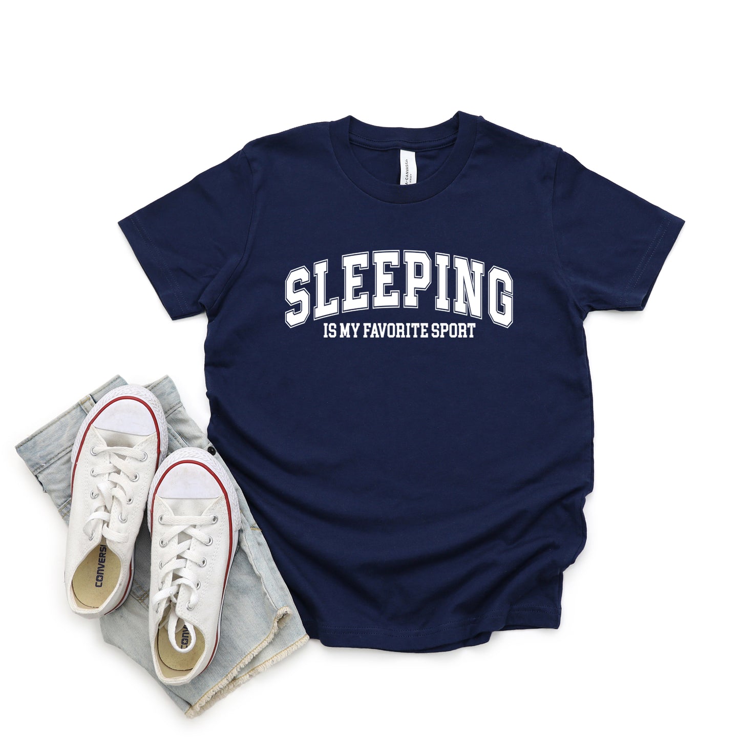 Sleeping is My Favorite Sport | Youth Short Sleeve Crew Neck