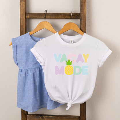 Vacay Mode Pineapple | Toddler Short Sleeve Crew Neck