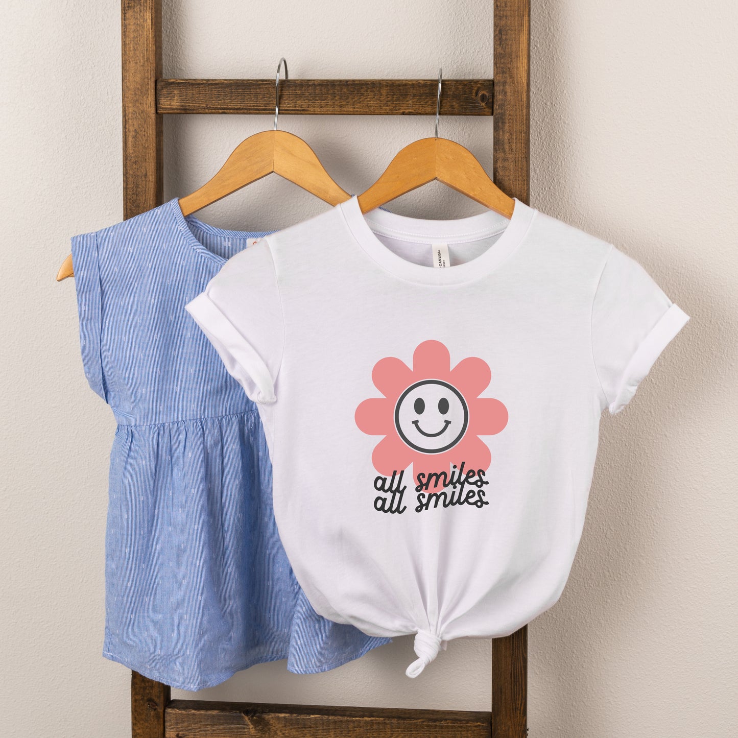 All Smiles Flower | Toddler Short Sleeve Crew Neck