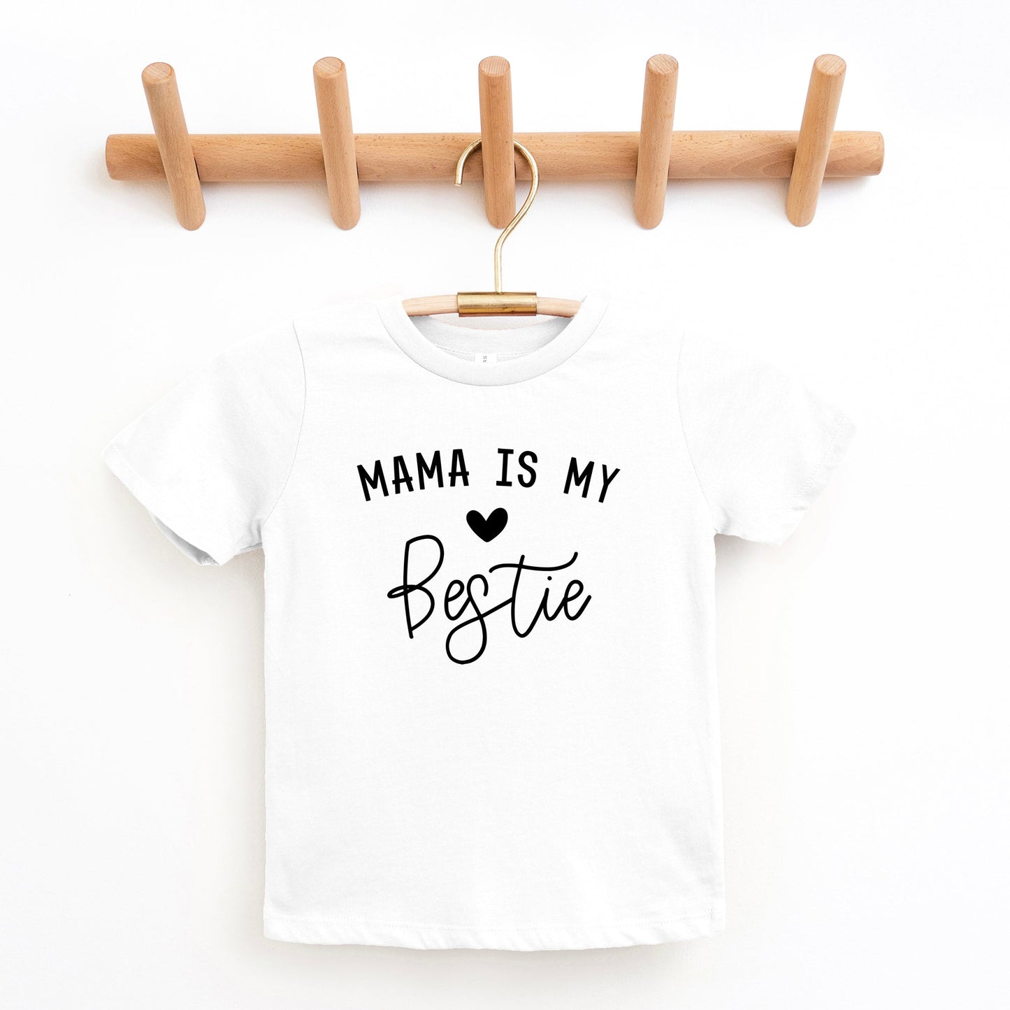 Mama Is My Bestie | Toddler Graphic Short Sleeve Tee