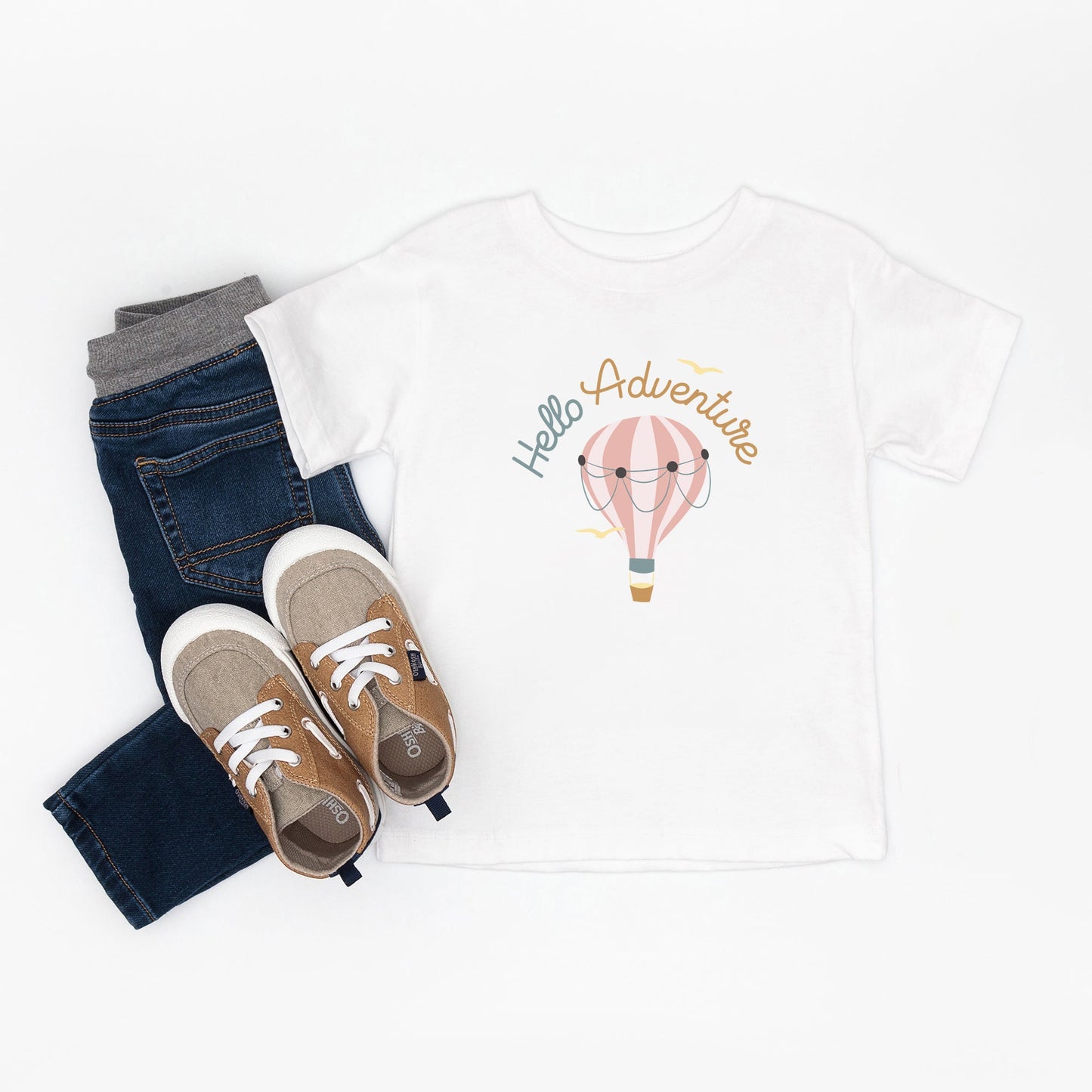 Hello Adventure Balloon | Youth Graphic Short Sleeve Tee