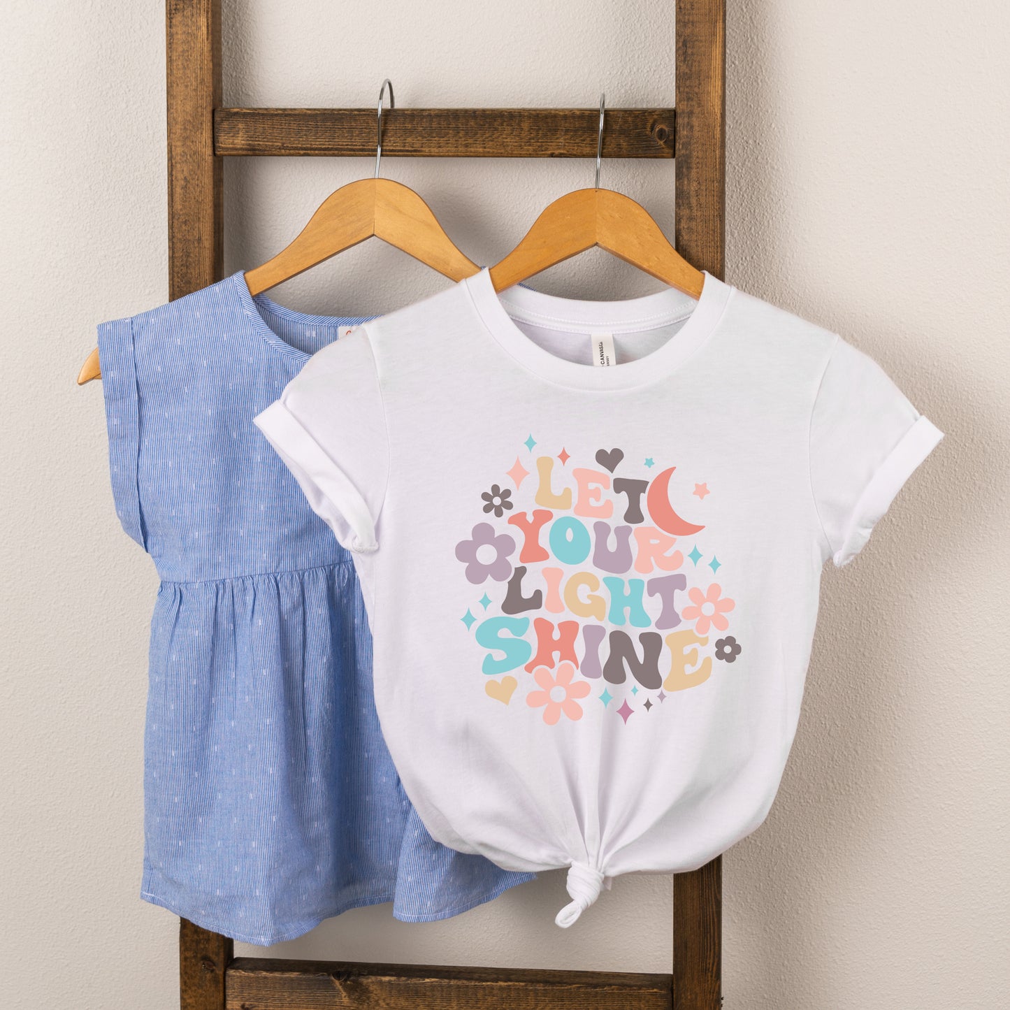 Let Your Light Shine Flowers | Toddler Short Sleeve Crew Neck