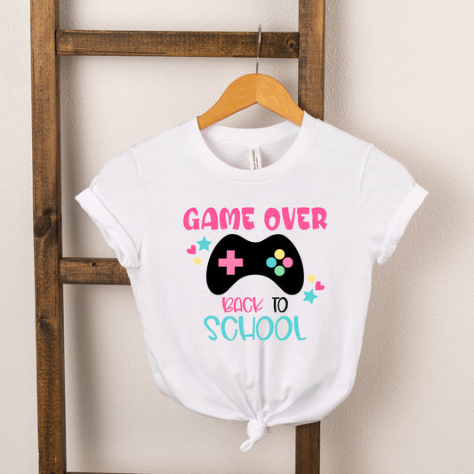 Game Over Back To School | Toddler Short Sleeve Crew Neck