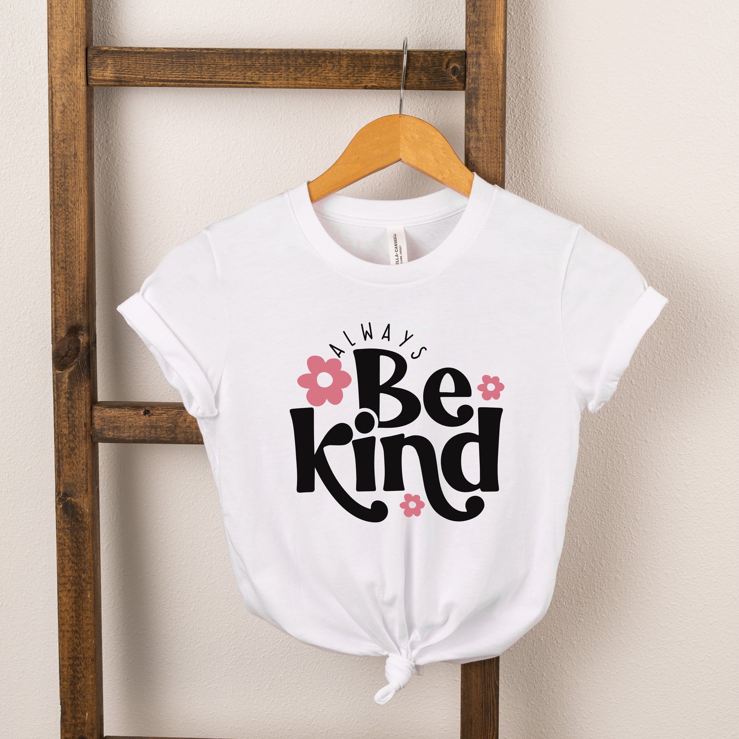 Always Be Kind Flowers | Toddler Short Sleeve Crew Neck