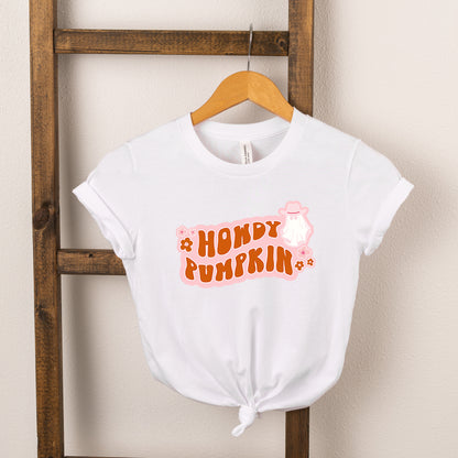 Howdy Pumpkin Ghost | Toddler Short Sleeve Crew Neck