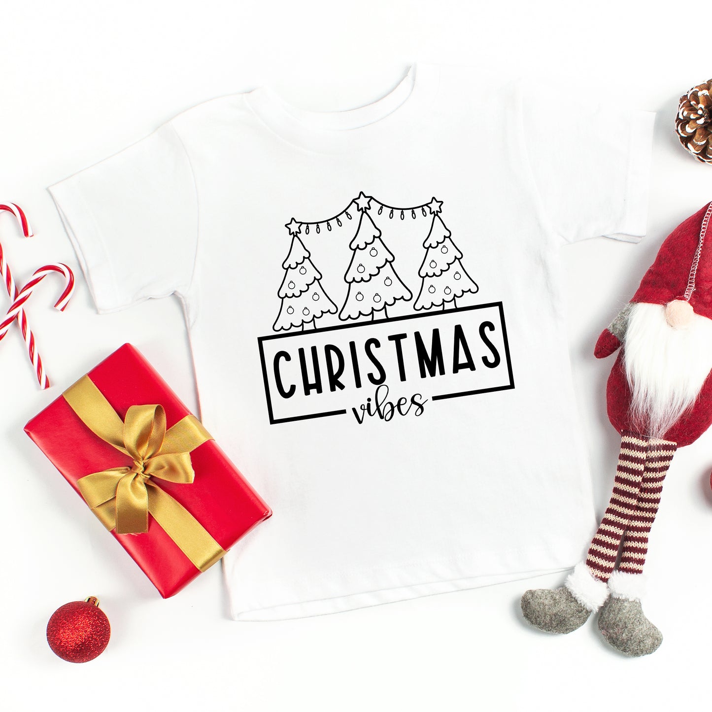 Christmas Vibes | Toddler Short Sleeve Crew Neck