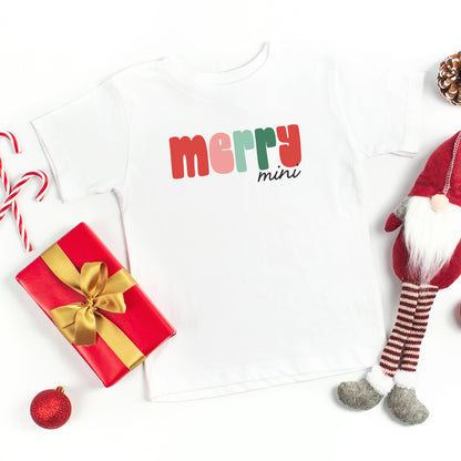 Merry Mini Bold Colorful | Toddler Short Sleeve Crew Neck