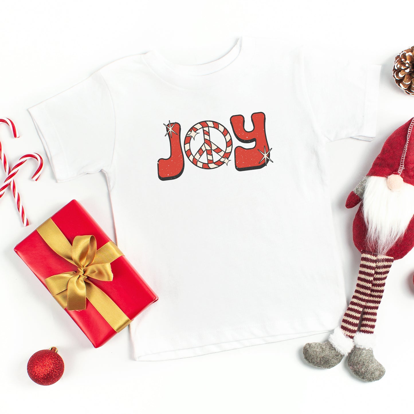 Joy Peace Sign | Toddler Short Sleeve Crew Neck