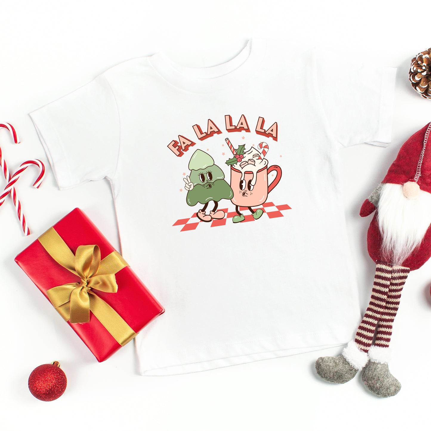 Retro Fa La La | Toddler Short Sleeve Crew Neck