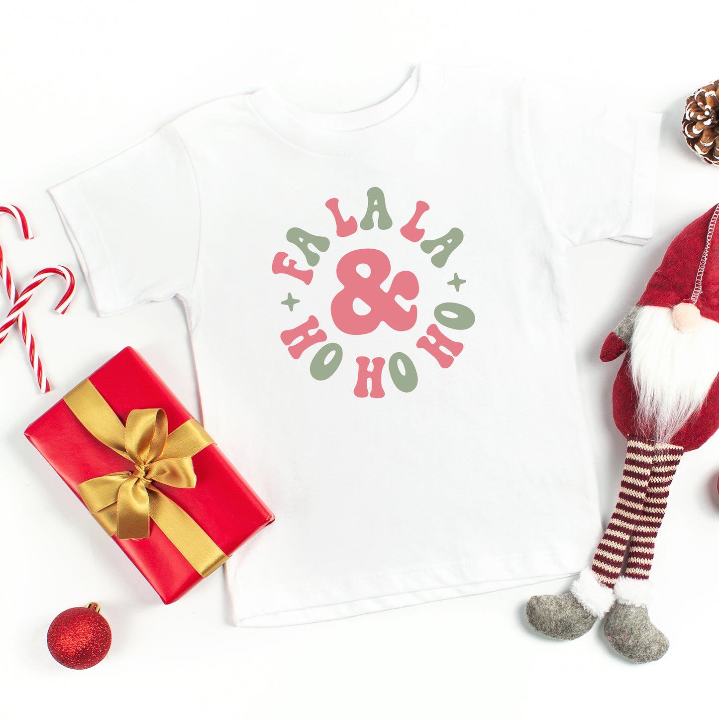 Fa La La And Ho Ho Ho | Toddler Short Sleeve Crew Neck