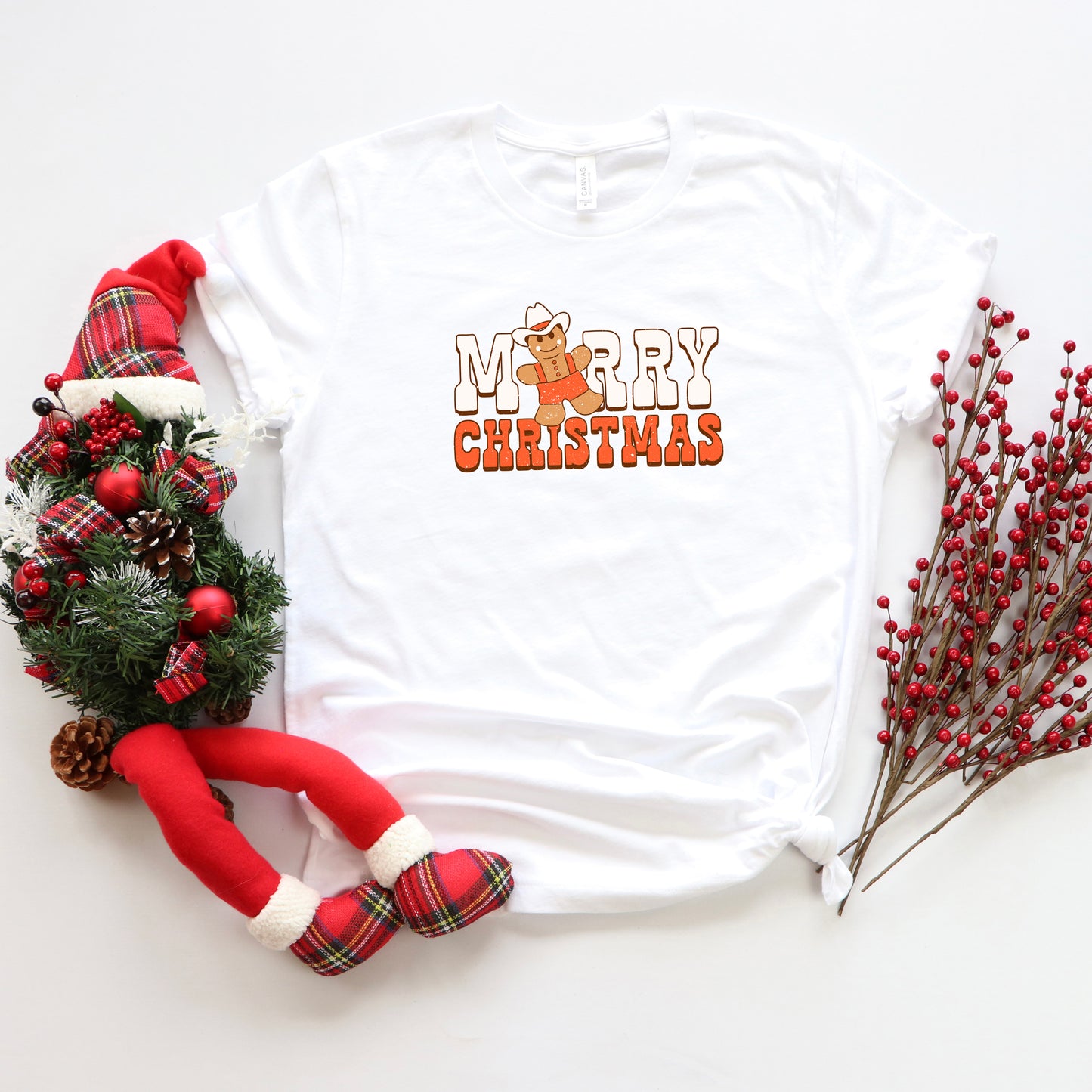 Merry Christmas Gingerbread | Youth Short Sleeve Crew Neck