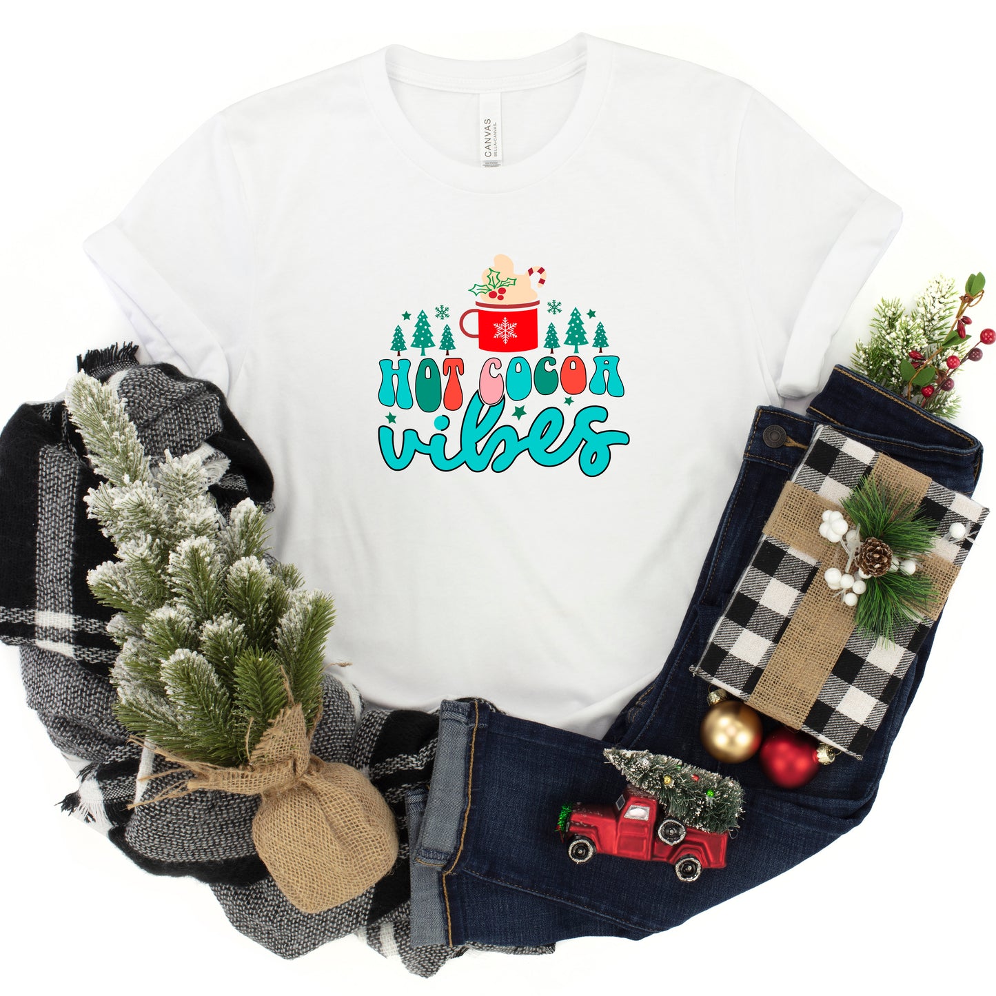 Retro Hot Cocoa Vibes | Youth Short Sleeve Crew Neck