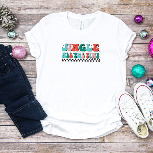 Retro Jingle All The Time | Youth Short Sleeve Crew Neck