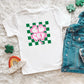 Lucky Clover Checkered | Toddler Short Sleeve Crew Neck
