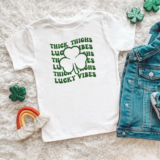 Thick Thighs Lucky Vibes | Youth Short Sleeve Crew Neck