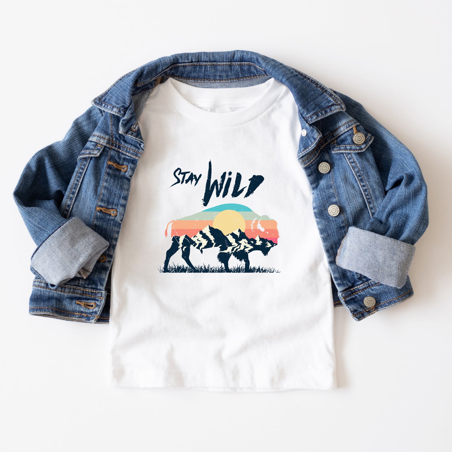 Stay Wild Buffalo | Youth Short Sleeve Crew Neck