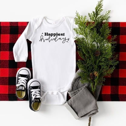 Happiest Holidays | Baby Long Sleeve Onesie
