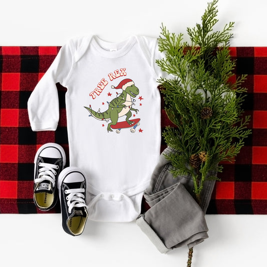 Tree Rex Skateboard | Baby Long Sleeve Onesie