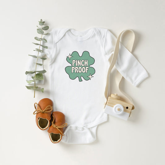 Pinch Proof Shamrock | Baby Long Sleeve Onesie