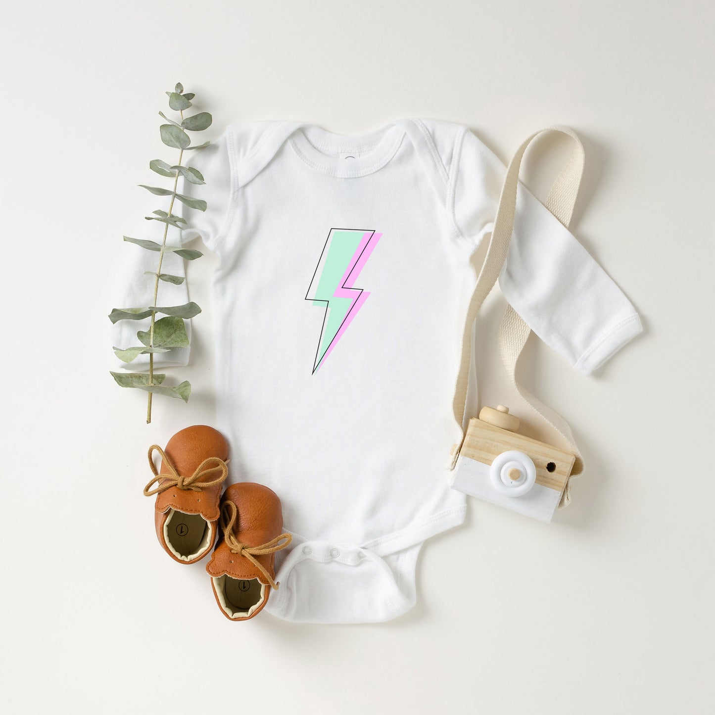 Layered Lightning Bolt | Baby Long Sleeve Onesie
