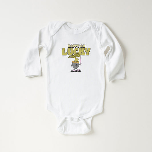 Happy Go Lucky Pot Of Gold | Baby Long Sleeve Onesie