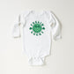 Feelin Lucky Checkered Smiley Face | Baby Long Sleeve Onesie