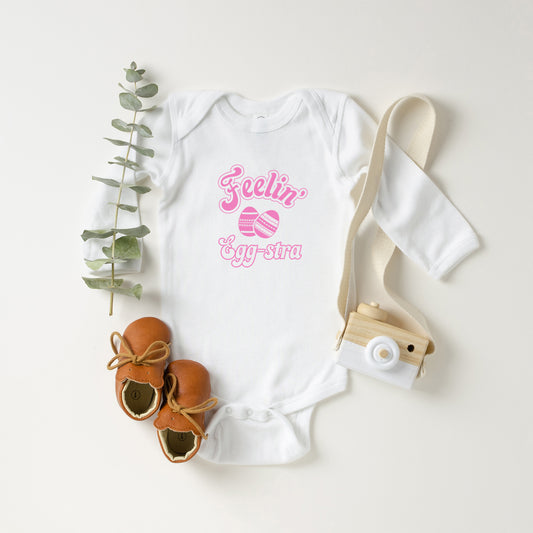 Feelin' Eggstra | Baby Long Sleeve Onesie