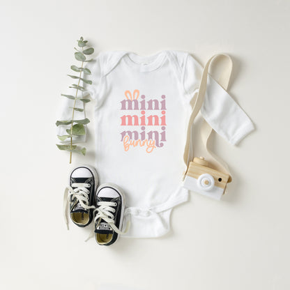 Mini Bunny Stacked | Baby Long Sleeve Onesie