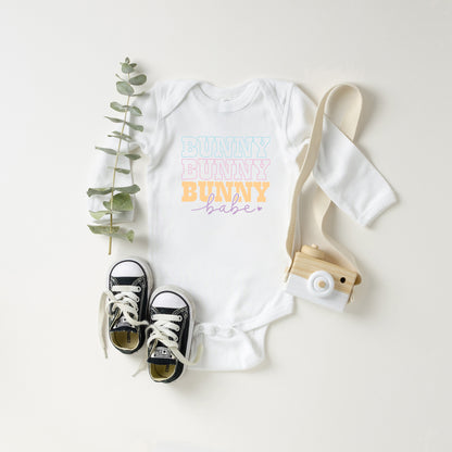 Bunny Babe Cursive | Baby Long Sleeve Onesie