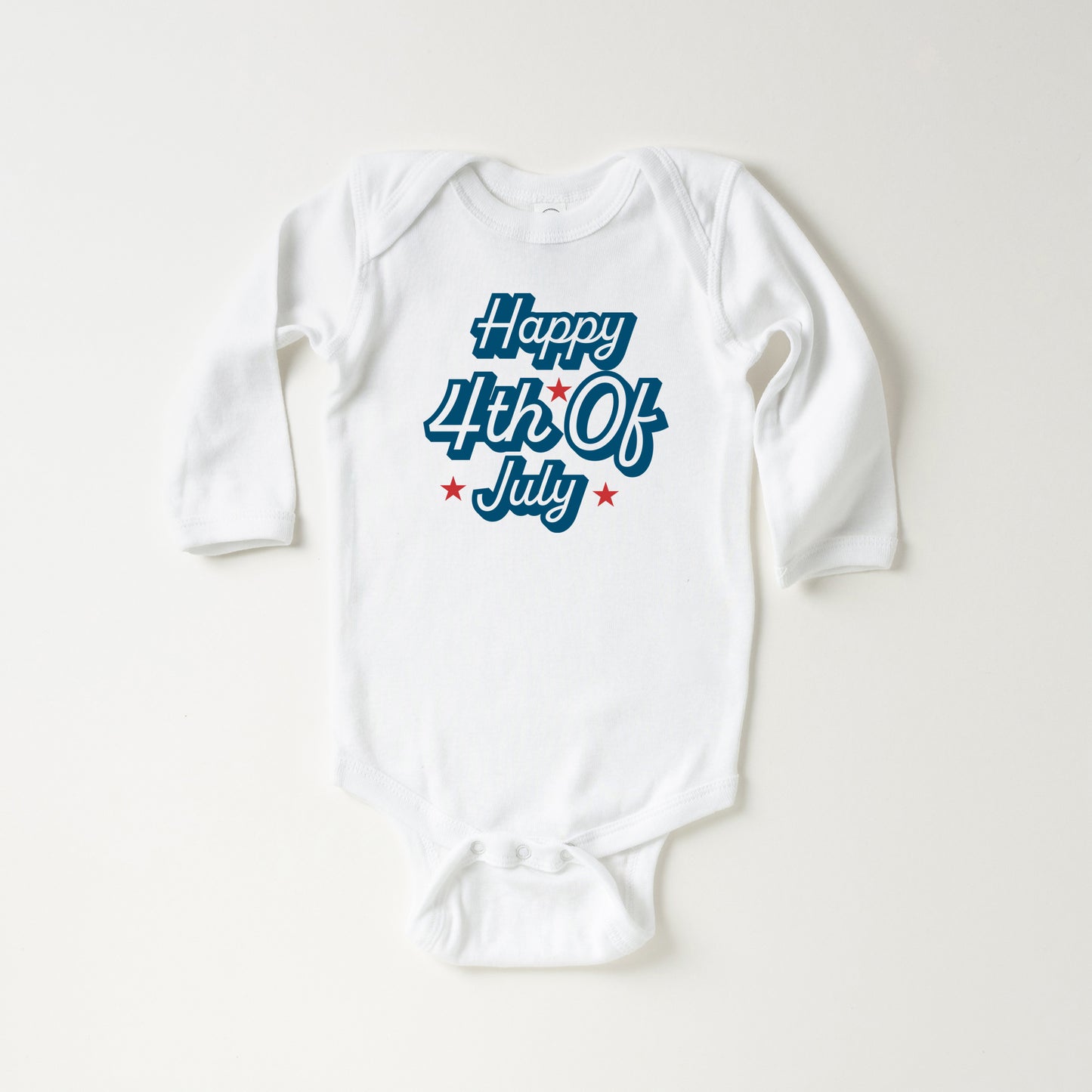 Happy 4th of July Stars | Baby Long Sleeve Onesie