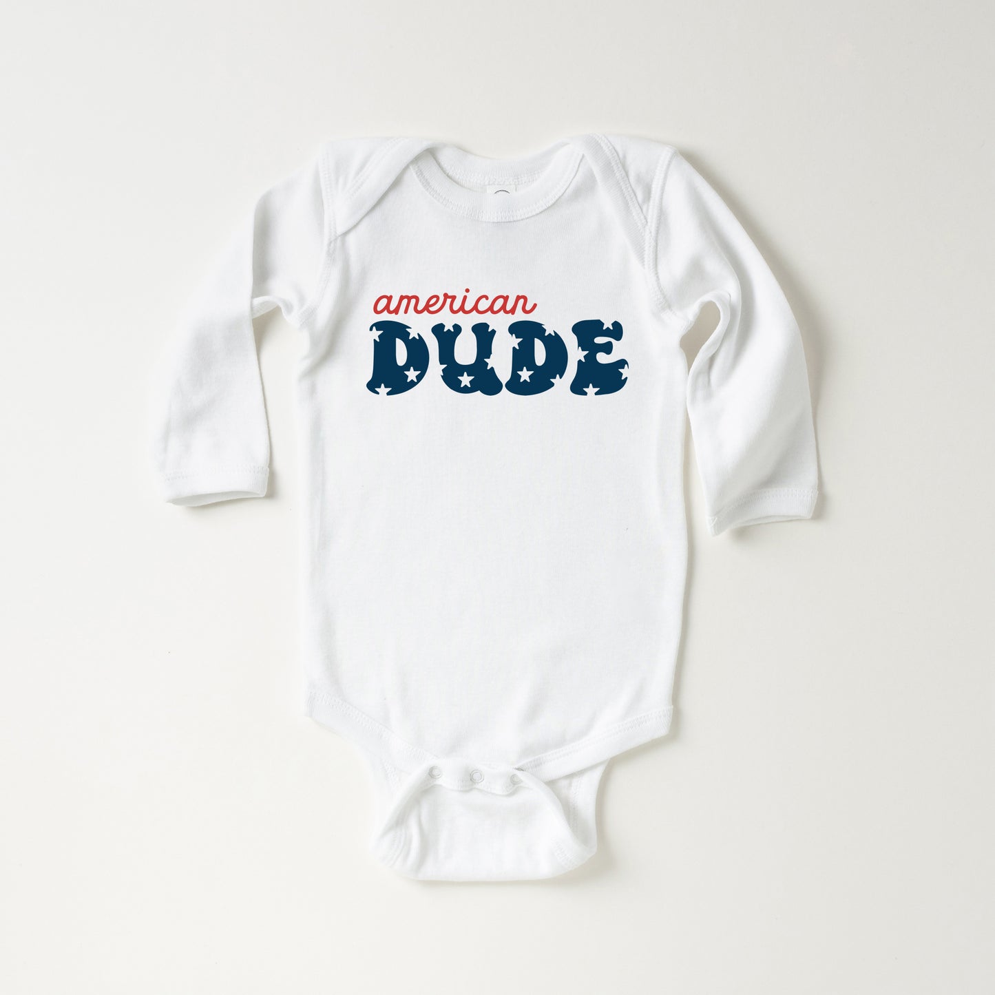 American Dude Stars | Baby Long Sleeve Onesie