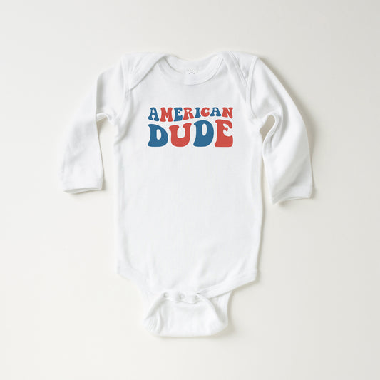 American Dude | Baby Long Sleeve Onesie