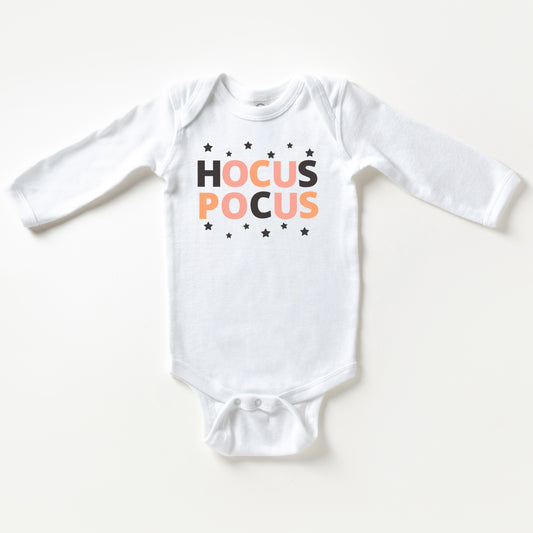 Hocus Pocus Colorful Stars | Baby Long Sleeve Onesie