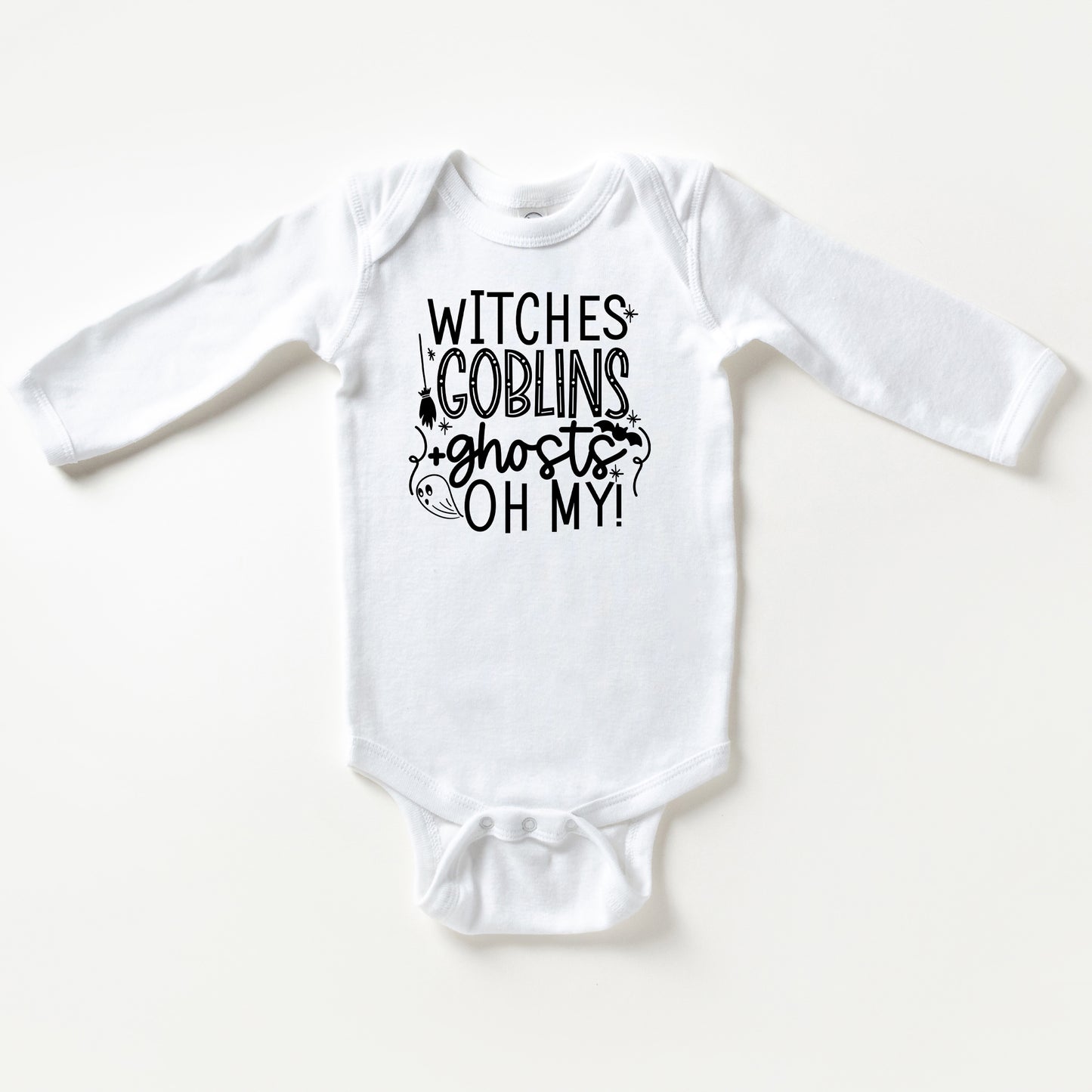 Witches Goblins Ghosts | Baby Long Sleeve Onesie