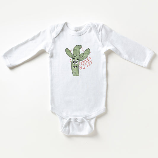 Stuck On You Cactus | Baby Long Sleeve Onesie