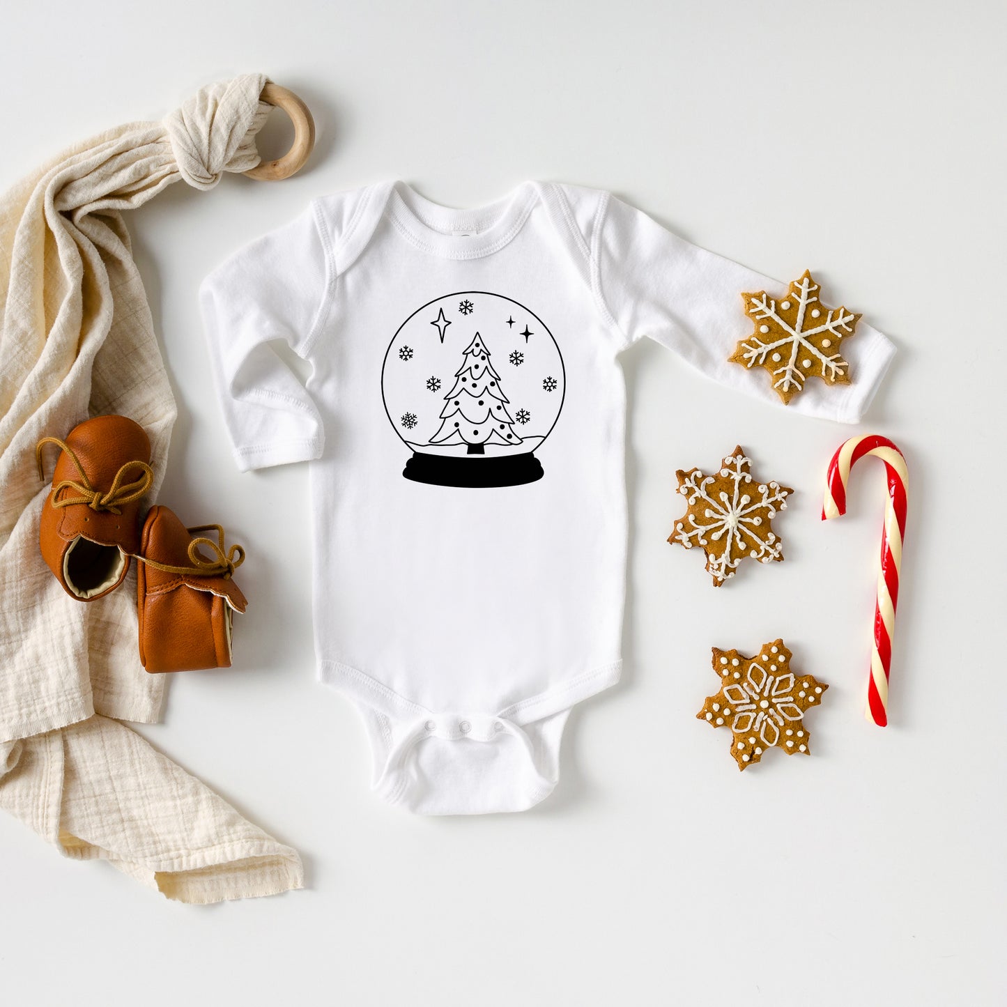Christmas Snow Globe | Baby Long Sleeve Onesie