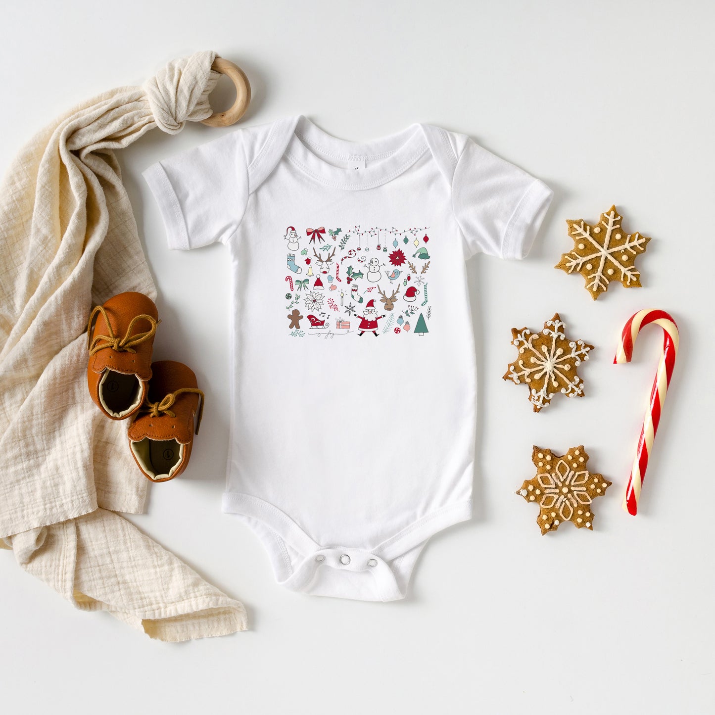 Christmas Doodles | Baby Onesie