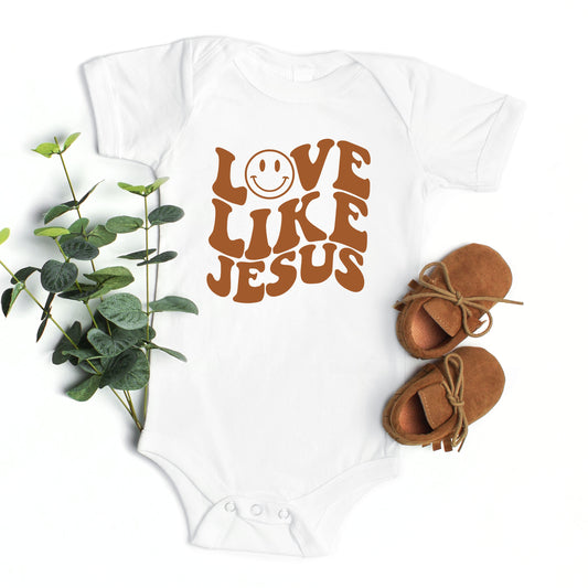 Love Like Jesus Smiley Face | Baby Onesie