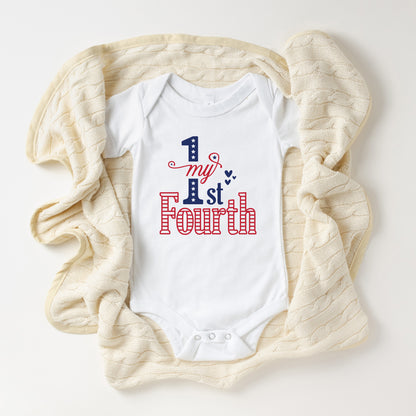My First Fourth Of July Colorful | Baby Onesie
